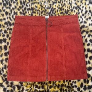 Forever 21 Rust Corduroy Mini Skirt